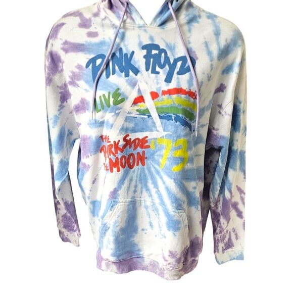 PINK FLOYD Tye Dye Concert Hooded Sweatshirt UNISEX Size Large - Picture 1 of 14